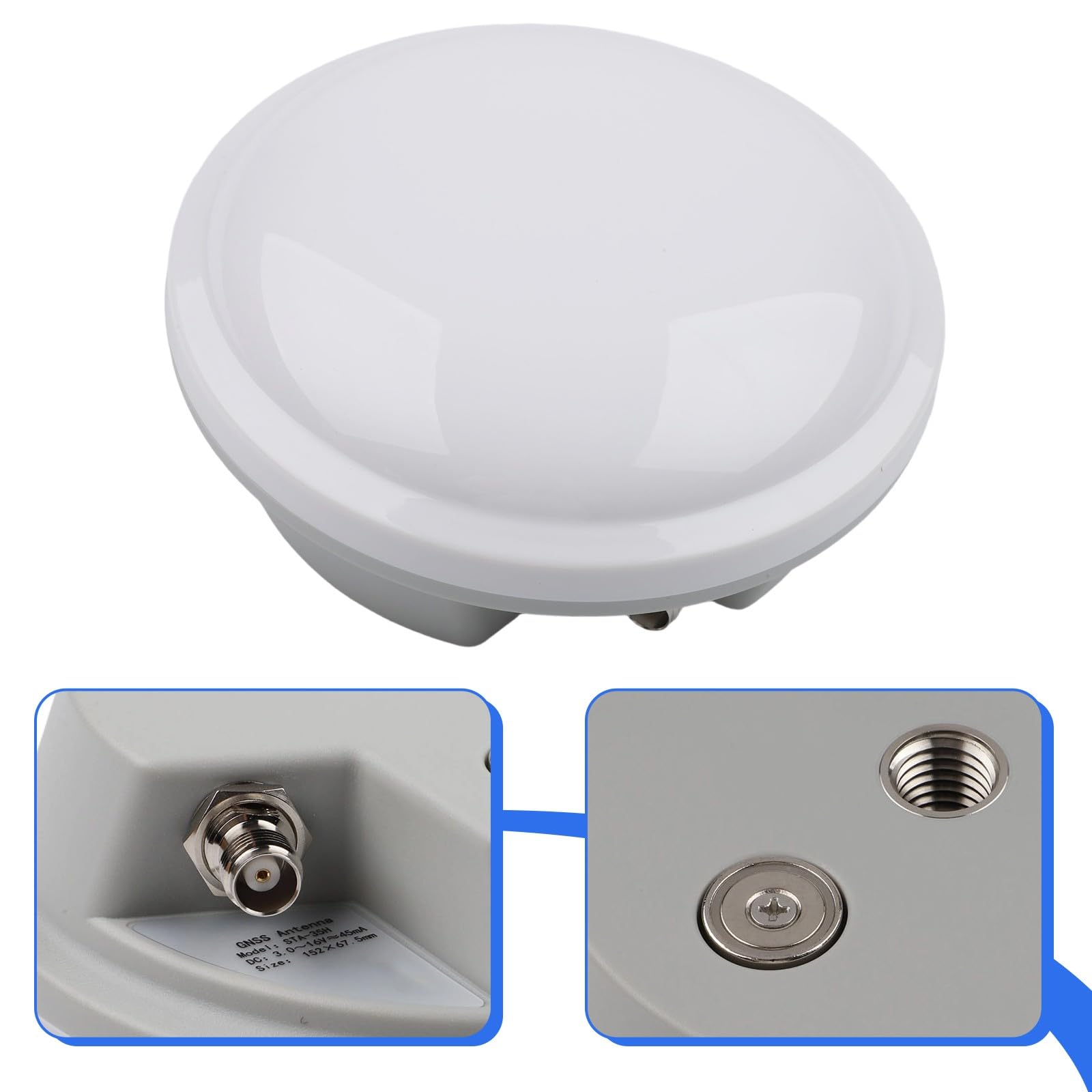 AG35 GNSS Antenne, GPS L1/L2/L5 Galileo GLONASS BDS für landwirtschaftliche Vermessung, IP67 SMA/TNC-Schnittstelle