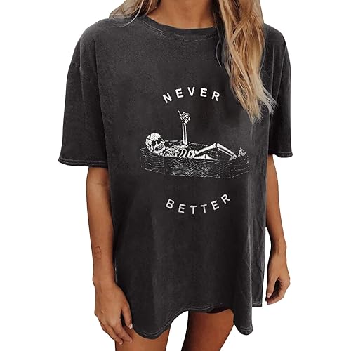 Vintage Shirts for Women Cute Graphic Tee Spring Short Sleeve Tops Oversized Tshirts Teen Aesthetic Clothing