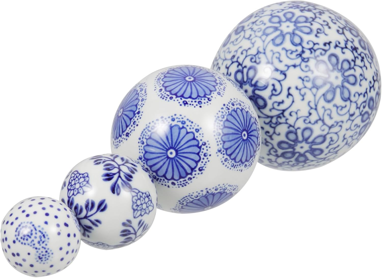 Cabilock 4pcs Vintage Fish Tank Decor Hand-Painted Porcelain Assorted Elegant Decor for Home and Garden