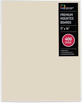UART Premium Mounted Art Board, Size 11 x 14, Color Cream, Grade/Grit 400
