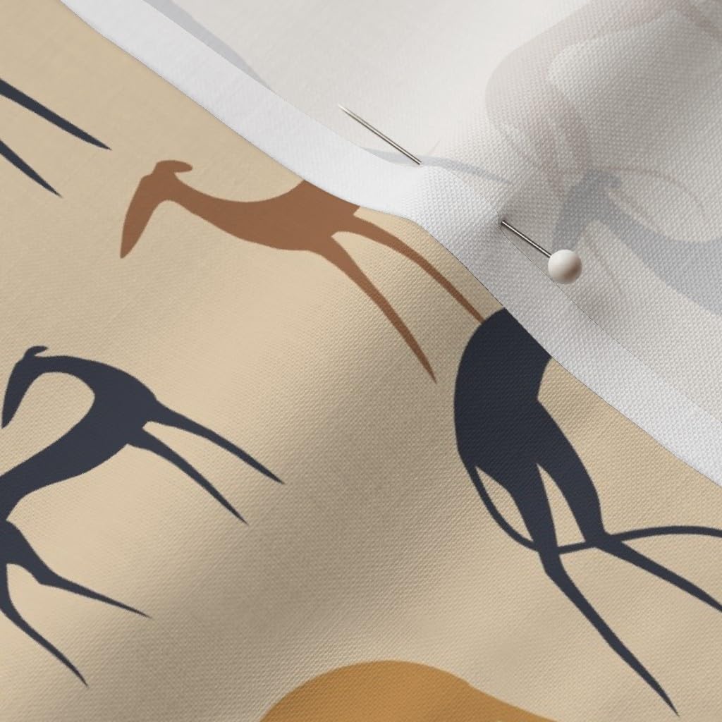 Spoonflower Fabric - Sighthounds Desert Dogs Greyhound Whippet Printed on Petal Signature Cotton Fabric by The Yard - Sewing Quilting Apparel Crafts Decor