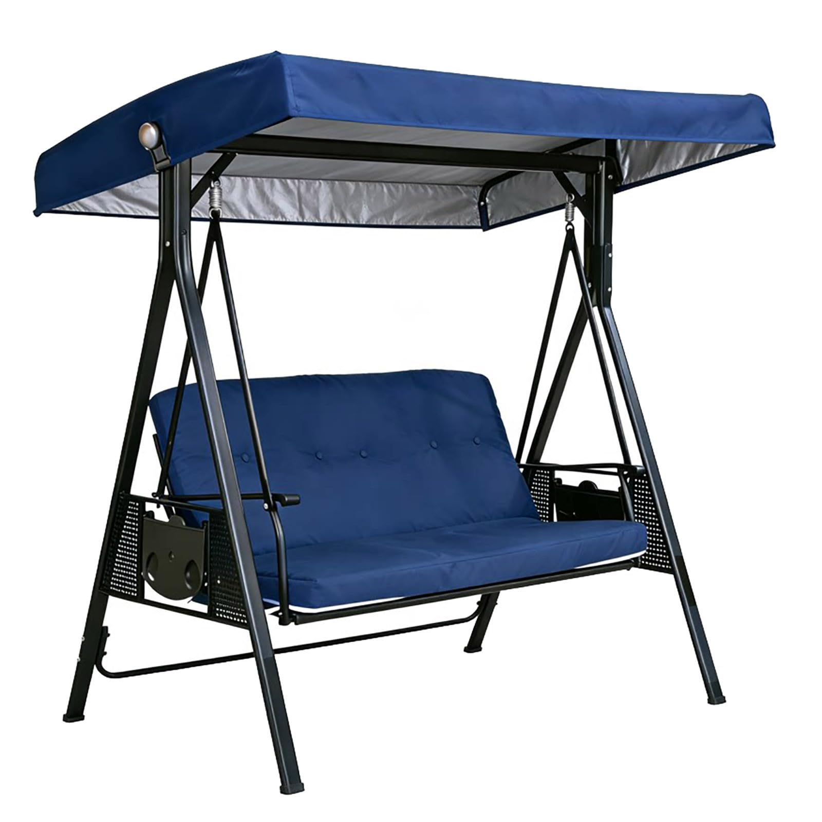 Funda protectora universal de columpio de jardín 3 plazas en tejido azul marino