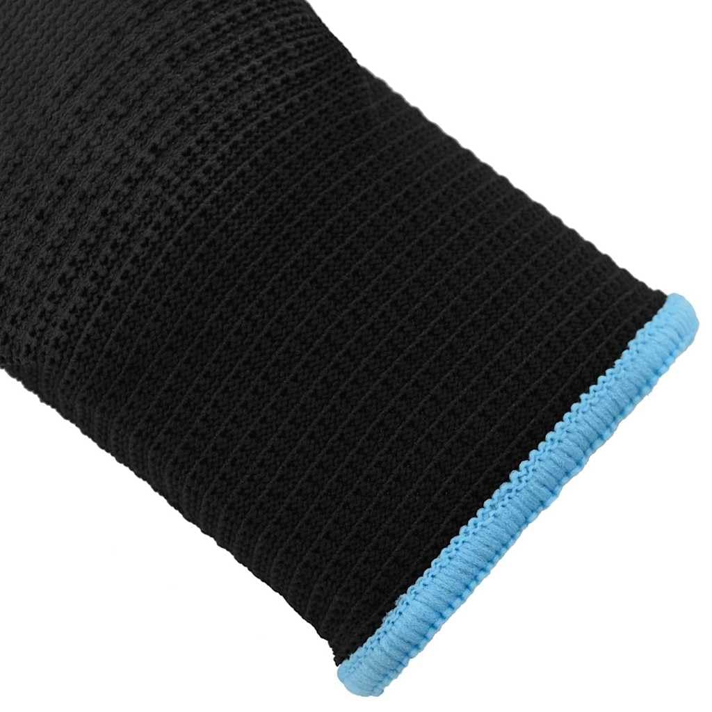 Arbeitshandschuhe Schwarz Größe 9 aus Polyester 24 Paare Schutzhandschuhe für Werkstatt Garten Bau Montage mit atmungsaktivem, rutschfestem, verschleißfestem Material und sicherem Grip