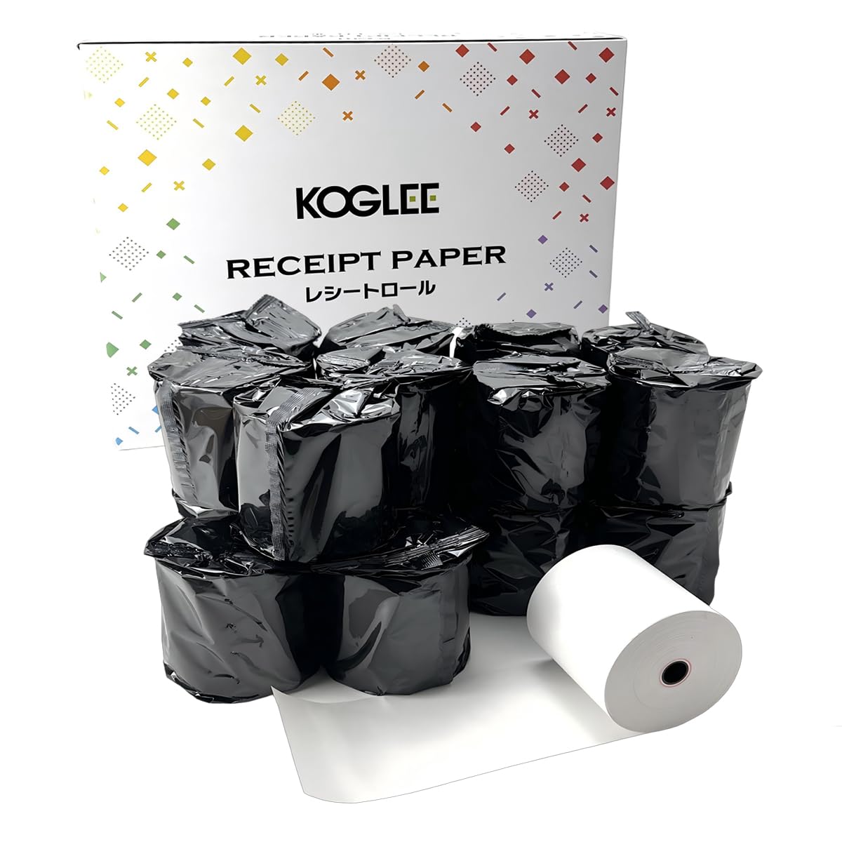 Amazon.co.jp: KOGLEE レシートロール【20巻入】約80mm幅×80mm外径 