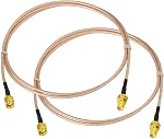 Bingfu WiFi Câble d'extension d'antenne (2-Pack) RP-SMA Hommes à RP-SMA Mont de tête de culasse féminine RG316 Cale 60cm 24 pour WiFi Sécurité du routeur IP Caméra sans fil Mini PCI Expression PCIE Adaptateur de carte réseau