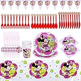 【Incluido En El Paquete】: 10*platos, 20 *servilletas, 10 *pajitas , 10* Vaso de papel,10* Cuchillo de mesa,10* tenedor,10* Cuchara de cena，1 *Manteles, 1 * banderín.