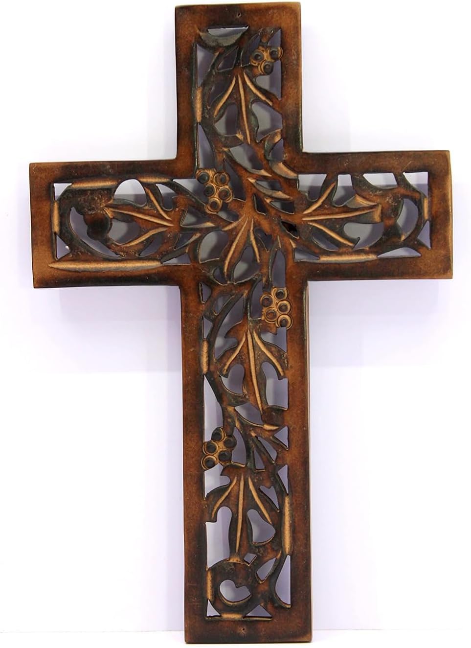 Tongari Jesus Christ Cross Catholic Wooden Crucifix for Wall, Church Chapel 12.25" Inches