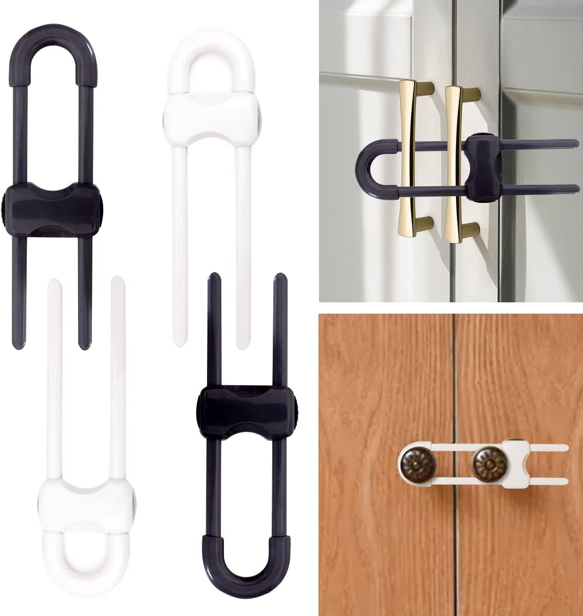 4 pezzi Chiusure di Sicurezza per Bambini Sicurezza per Bambini a
