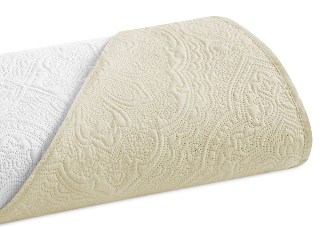 Colcha BOUTI Reversible Bicolor Beige/Blanco (180)