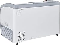 Vista 5 de Nexel Congelador de helado, tapa de vidrio curvada, 49"W