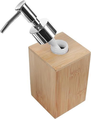 Miniatura 9 de Cabilock Botella de mano de bambú Bomba recargable Dispensador de jabón Botellas de champú Accesorio de baño