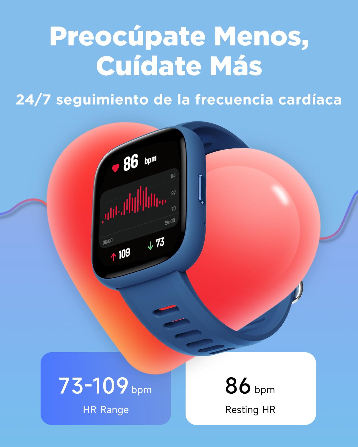 BIGGERFIVE Pulsera Actividad Niños Niñas 5-16, 1,8" Reloj Inteligente Podómetro, Frecuencia Cardíaca, Resistente al Agua IP68, Monitor de Sueño, Despertador, Juegos de Rompecabezas con/sin App
