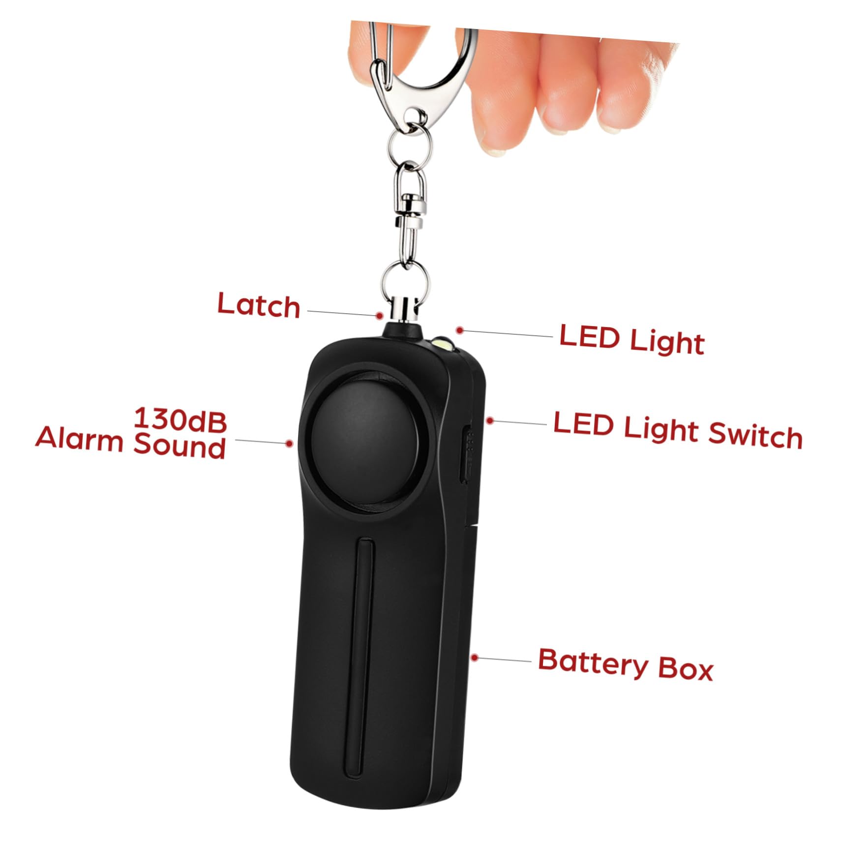 Llavero con Luz LED De Seguridad Y Alarma De Emergencia Personal con Sonido