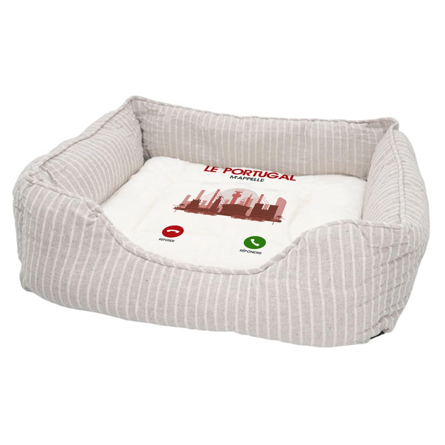 Panier pour chien déhoussable et lavable avec base antidérapante