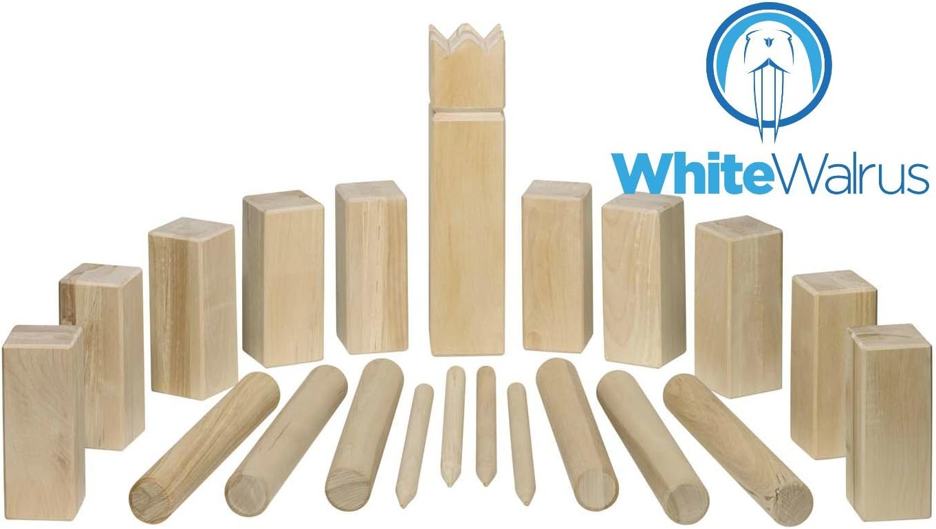 Professional Kubb Game - Official USA National Kubb Tournament Size Games - Free Carrying Case Included!