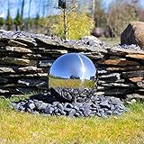 CLGarden Edelstahlkugel 38cm für Springbrunnen Garten Edelstahl aufwendig poliert und rostfrei Gartenbrunnen Zierbrunnen für Außen Wasserspiel