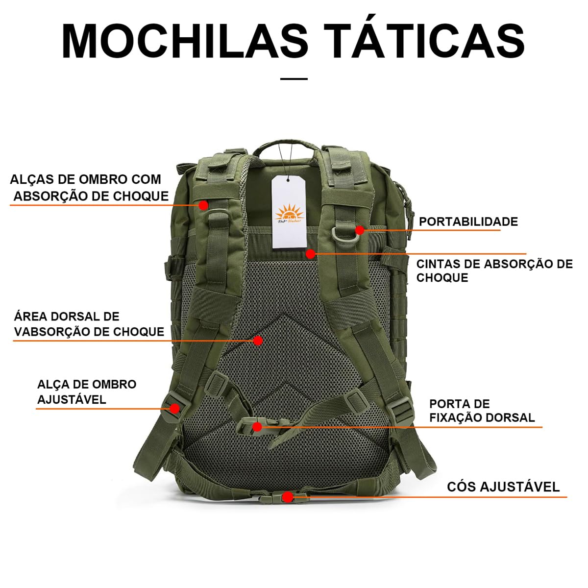 50L Mochila Masculina Reforçada, Sistema MOLLE, Grande Capacidade para Trilhas, Acampamentos, Aventura – Mochila Resistente para 3 Dias de Emergência e Atividades ao Ar Livre em promoção! Veja a oferta e mais achadinhos de Mochilas & Pastas Masculinas 8 Hoje é o melhor dia para comprar 50L Mochila Masculina Reforçada, Sistema MOLLE, Grande Capacidade para Trilhas, Acampamentos, Aventura – Mochila Resistente para 3 Dias de Emergência e Atividades ao Ar Livre com aquele preço maroto! Promoção! Aproveite a oferta! 8