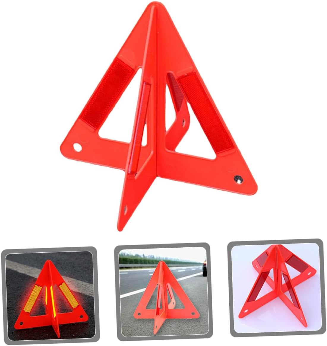 3pcs Car Trunk Emergency Triangle Reflectors Safety Roadside Signs Warning Triangles