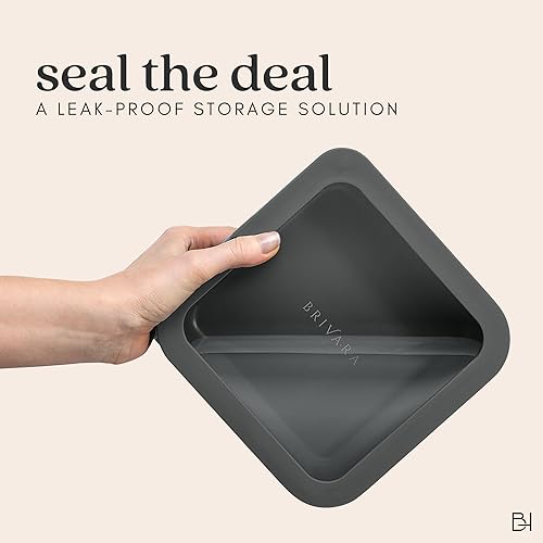 Miniatura 8 de Recipiente de almacenamiento de alimentos de vidrio recubierto de cerámica  Sin PTFE, PFOA, PFAS y BPA  Recipiente reutilizable no tóxico para