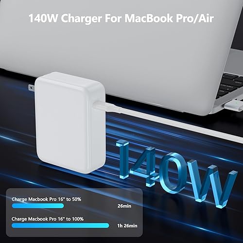 Miniatura 2 de Cargador MacBook Pro 140W USB C Adaptador de corriente para MacBook ProAir 13 14 15 16 pulgadas 2023 2022 2021 M3 M2 M1 y todos los dispositivos USB