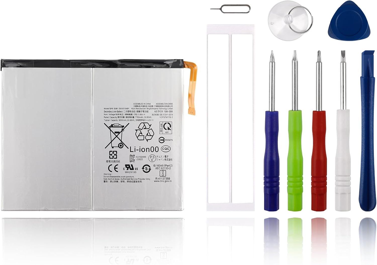 Replacement Battery EB-BX516ABY Compatible with SAM Tab S9 FE(2023)/X510 with Tools