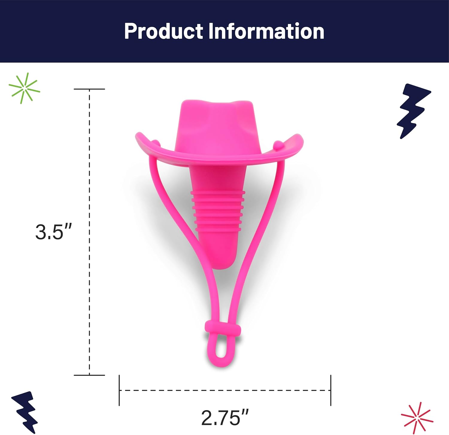 Cowboy Hat Wine Stopper – Funny Silicone Bottle Stopper with Chin Strap, Novelty Wine Cork for Kitchen, Bar & Gifts, Reusable Airtight Seal - Gettin Rowdy