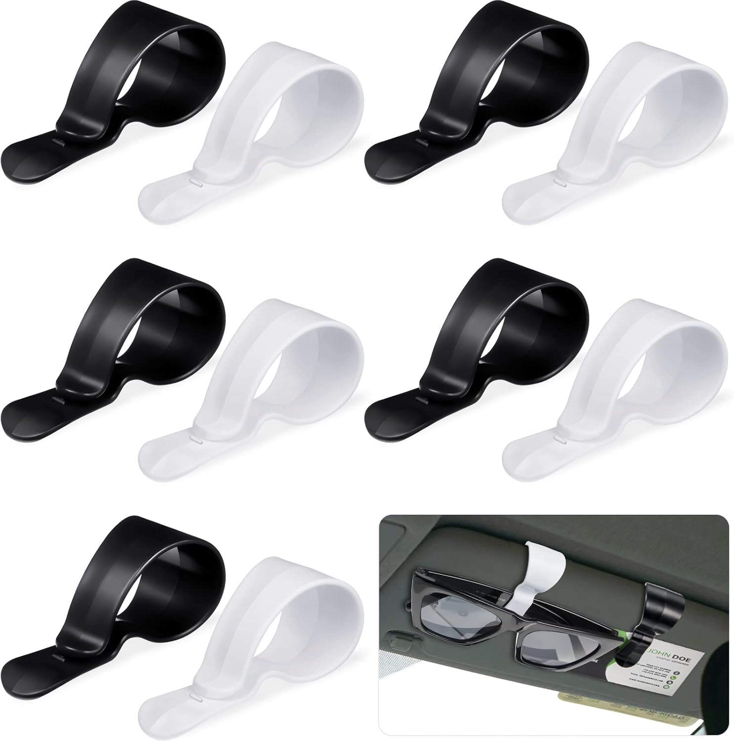 Frienda 12 Pieces Car Visor Sunglasses Holder Car Visor