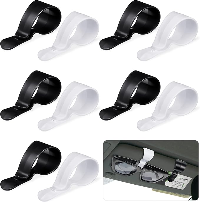 Frienda 12 Pieces Car Visor Sunglasses Holder Car Visor