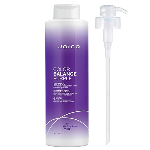 Joico Color Balance - Champú morado Para cabello rubio o gris frío Elimina los tonos amarillos cobrizos Aumenta la vitalidad del color y el