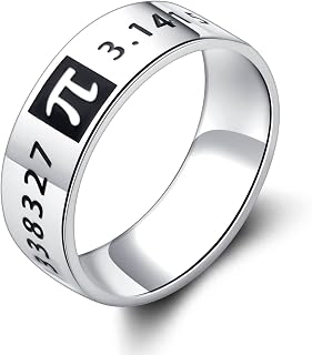 Pi Symbol Rings Mathematical Jewelry Gift for Math Teacher Math Lovers Gifts Birthday Gift 3.14 Math Sign Jewelry Math Gifts