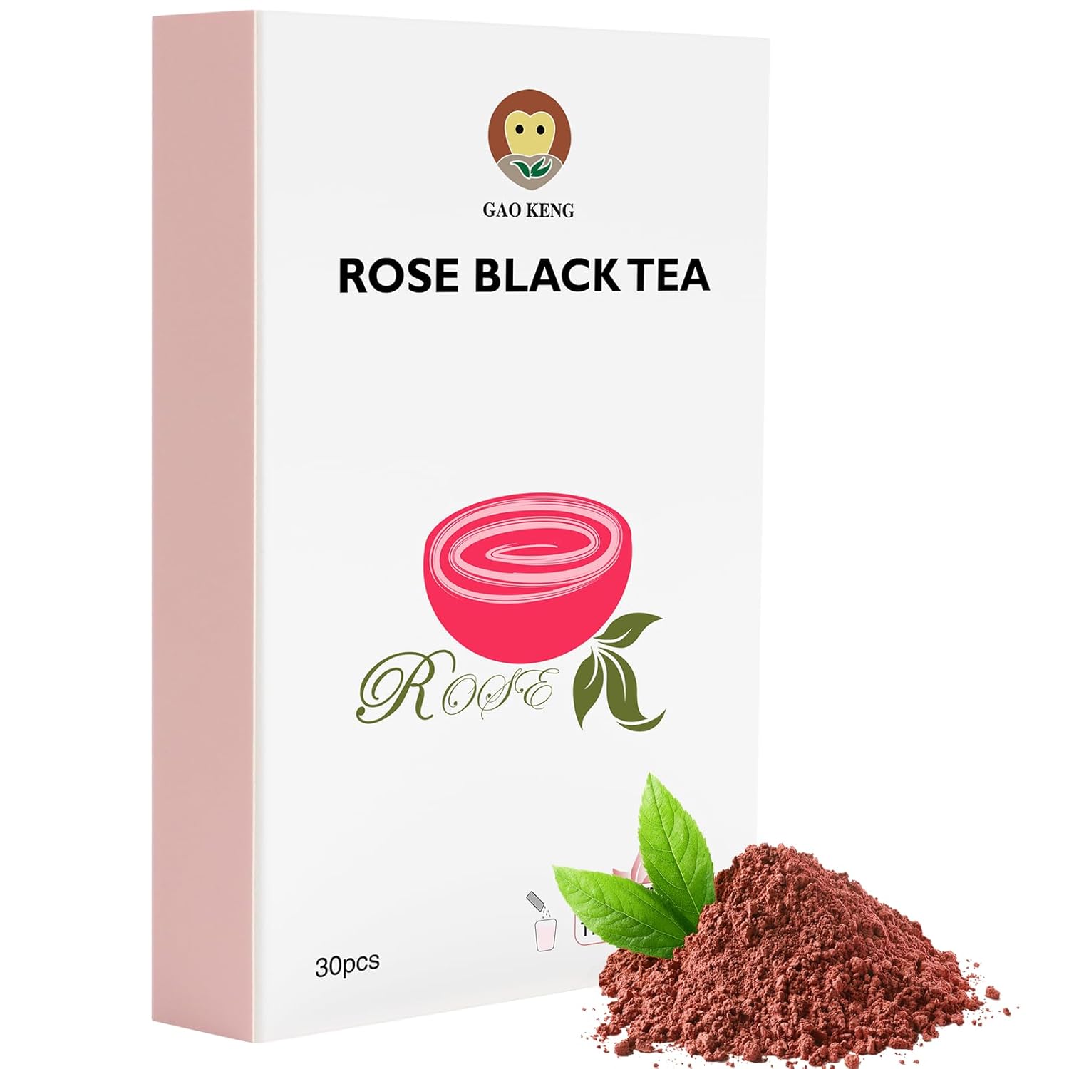 Taiping HK Rose Instant Black Tea Classic-100% Tea Leaves 30 Single Serve Stick Packs Unsweetened No Additives On-the-Go for Travel, Work, Outdoors , Helps Support Digestive Health Hot or Iced Teas (30Count)
