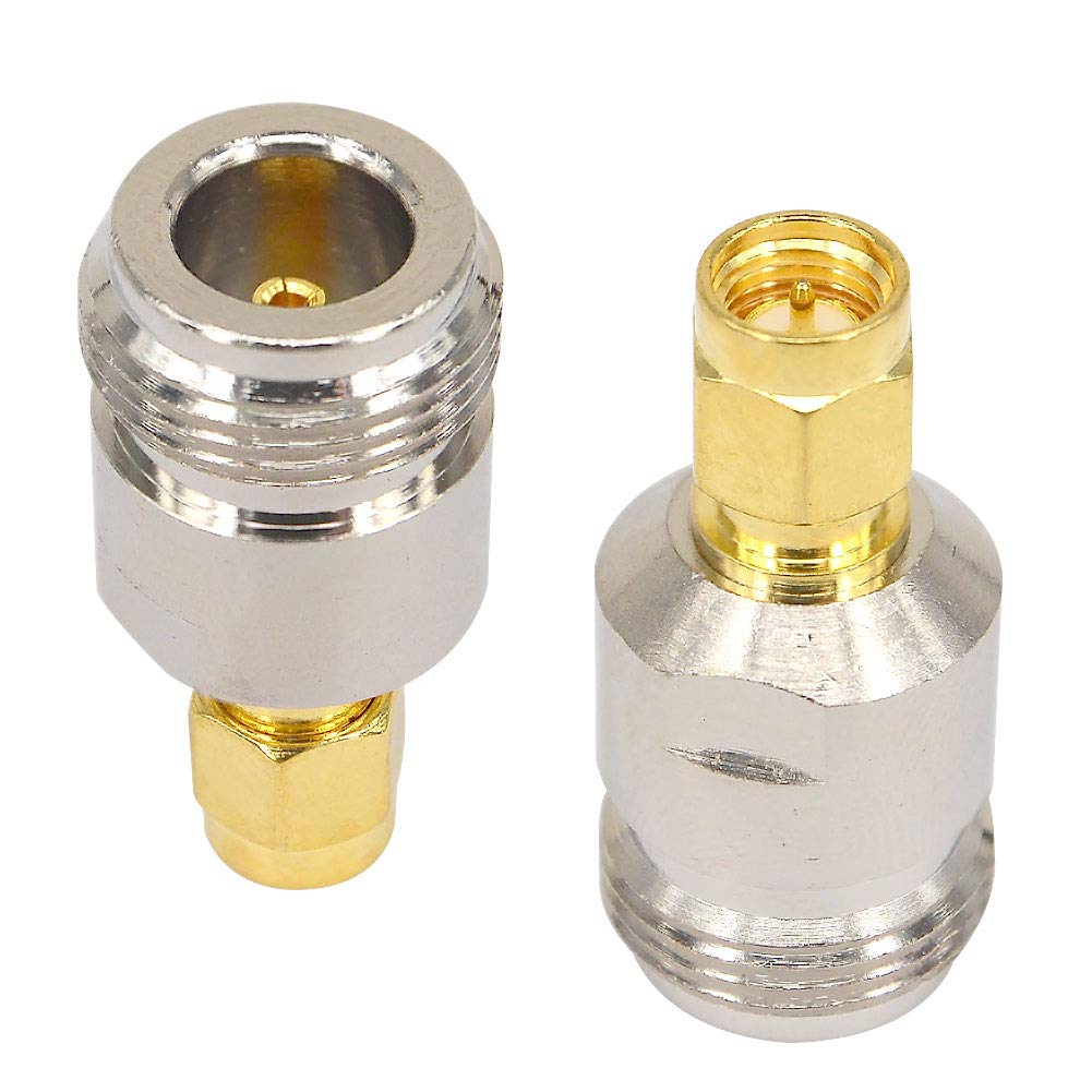 2x N-Buchse Auf SMA-Stecker Adapter – Koaxialadapter Für Antennen, WiFi, Funk, 50 Ohm