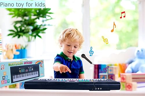 Miniatura 4 de Piano de teclado eléctrico digital mini música teclados electrónicos 61 teclas niños piano instrumento musical piano juguete con micrófono