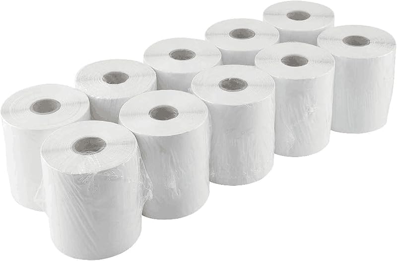 L LIKED 2500 PCS 4"x 6" Thermal Shipping Labels, White Perforated & Strong Adhesive Direct Thermal Labels (250 Labels/Roll), Compatible with Zebra, Rollo, Jadens, Nelko,10 Rolls | 10 rolls, 250 Labels/Roll, BPA Free, Strong Adhesive Direct Thermal Labels, Compatible with Zebra, Rollo, Jadens, Nelko