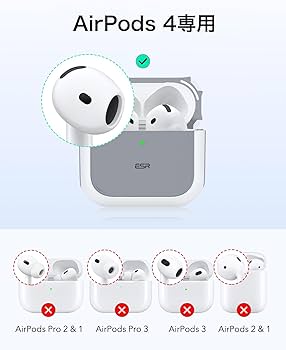Amazon | ESR AirPods4 ケース AirPods 第4世代 ケース(2024)（USB-C