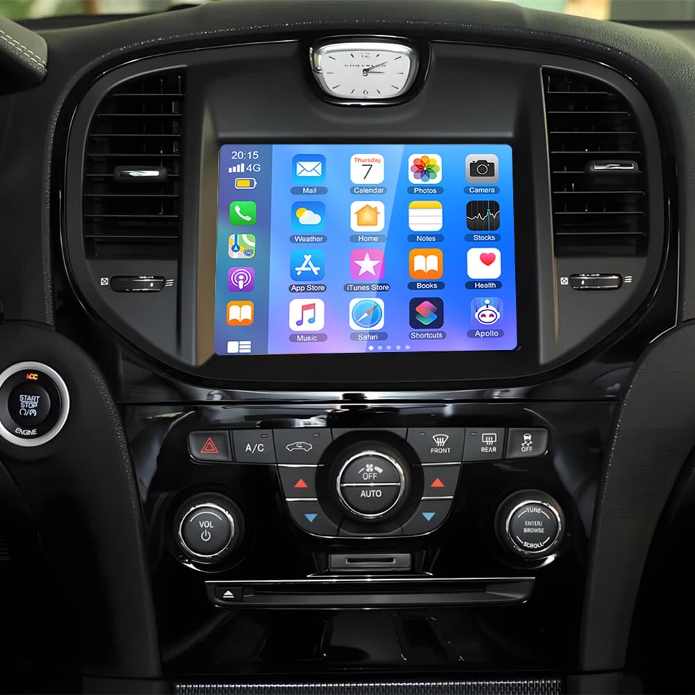 Detailed view of all components included in the car stereo package, laid out on a white background.