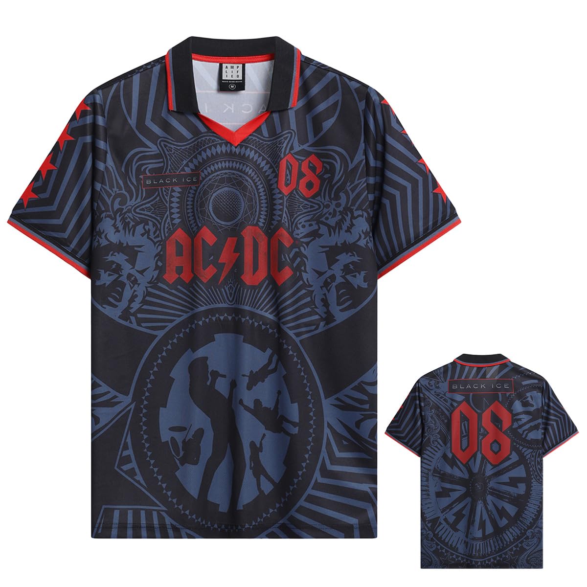 AC/Dc Back in Nero Rock Football Shirt