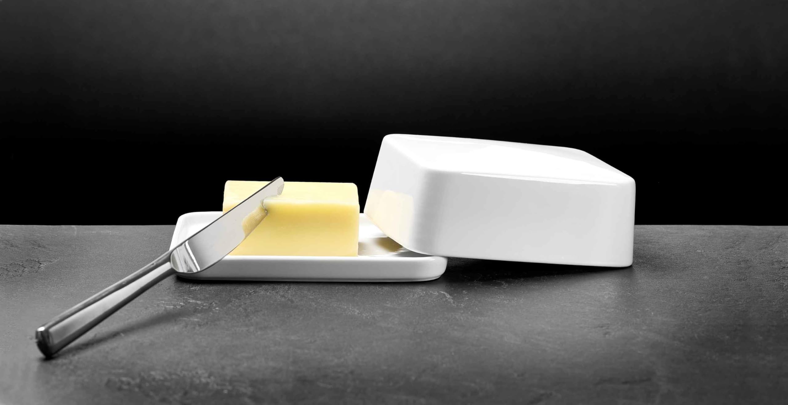 Ritzenhoff & Breker Skagen Butterdose, 16 x 12 cm, Klassische Dose für 250 g Butter, Porzellan, Weiß
