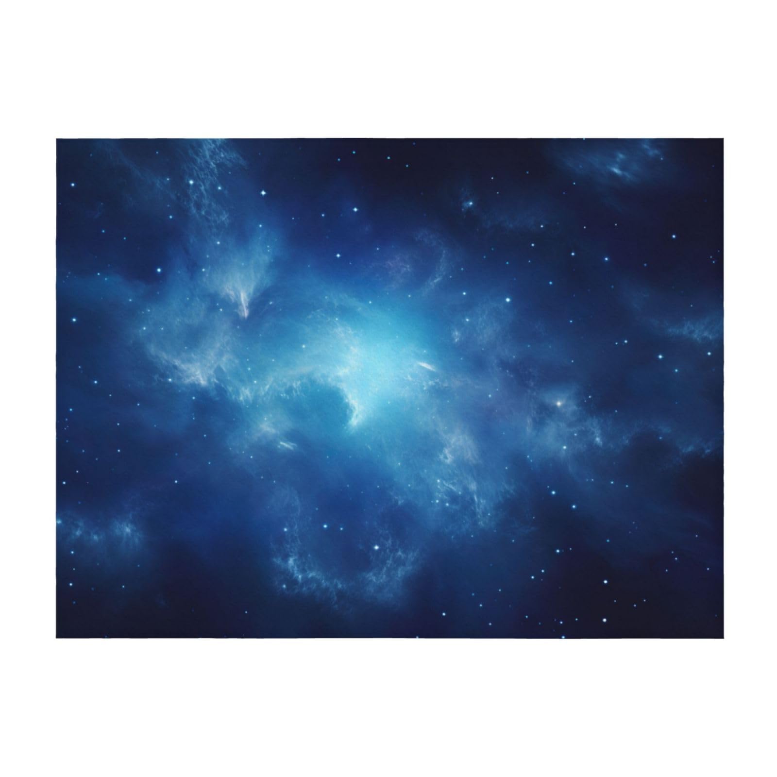 Couverture canapé imprimée galaxy2 bleue tissu léger et respirant pour lit