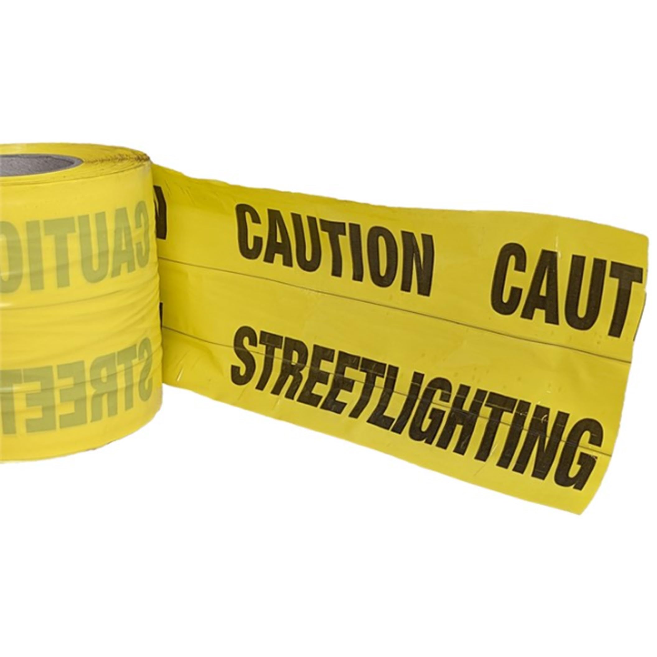 PDL – PegDev -Detectable Underground Tape (Street Lighting) – 150mm, Yellow, Traceable, 130 Micron, EN 12613 Compliant Warning Tape (2M)