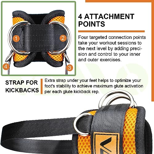Image of VAIIO Ankle Straps for Cable Machines,Adjustable Comfort fit Neoprene, Reinforce Double D-Ring - Premium Ankle Cuffs to Improve Abdominal Muscles, Lift The Butts, Tone The Legs for Men & Women