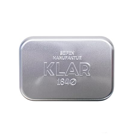 Klar Seifen Seifendose Aluminium, auslaufsicher, mit herausnehmbaren Abtropfgitter, 98 x 66 x 36 mm, Seifenaufbewahrung, 11181