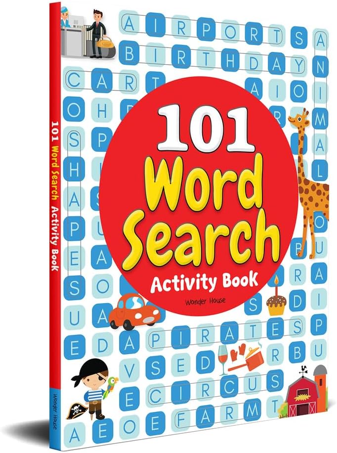 101 Word Search Activity Book: Large Grid Word Search Puzzles for Kids With Attractive Illustrations