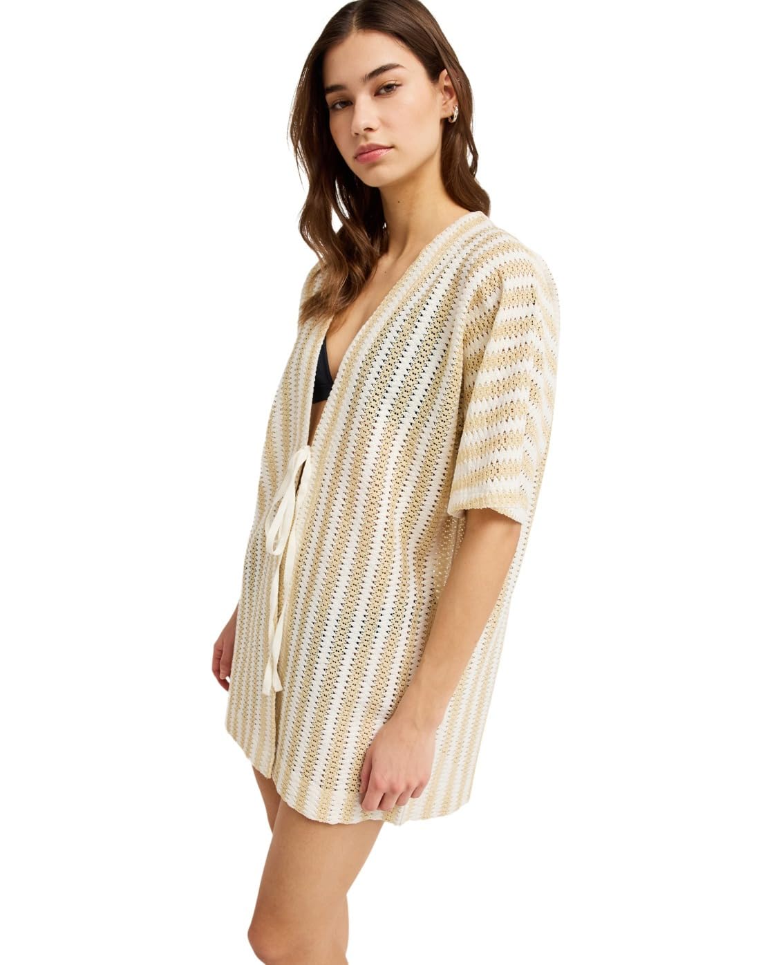 Roxy Moana Story - Cover-up de Playa Tipo Kimono - Mujer - Beige.