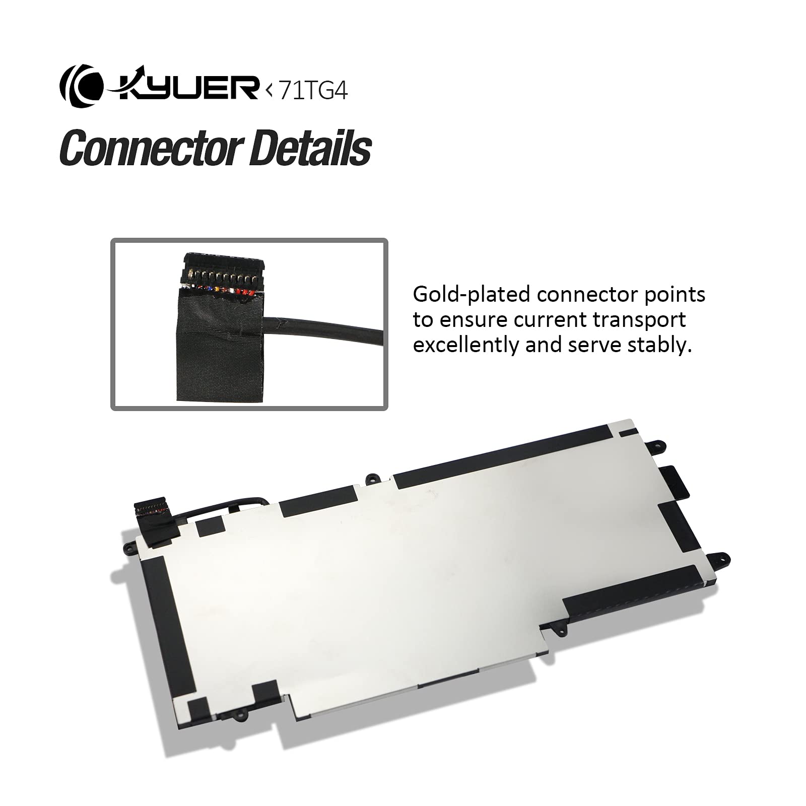 K KYUER 45Wh 71TG4 Laptop Bateria do Dell Latitude 12 5000 5289 13 7000 7389 7390 13" 13.3" P29S001 P29S002 2-in-1 Business Series 071TG4 K5XWW X49C1 0X49C1 725KY N18GG CFX97 3745mAh Notebook Battery