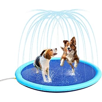 Sprinkler Water Play Mat Splash Pad Water Toy Outdoor Summer Splash Pad Mat for Garden Outdoor 130 cm