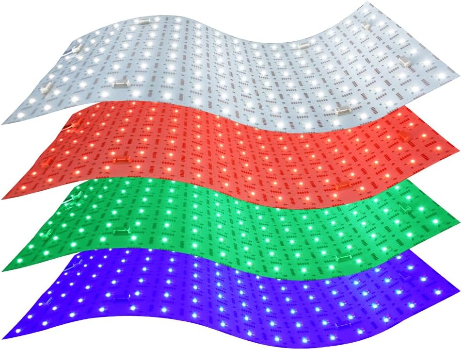 4PCS Soft LED Backlight Sheet 45W RGBW Panel Backlit Flexible cuttable 19X9.5 inch for Translucent countertop Indoor