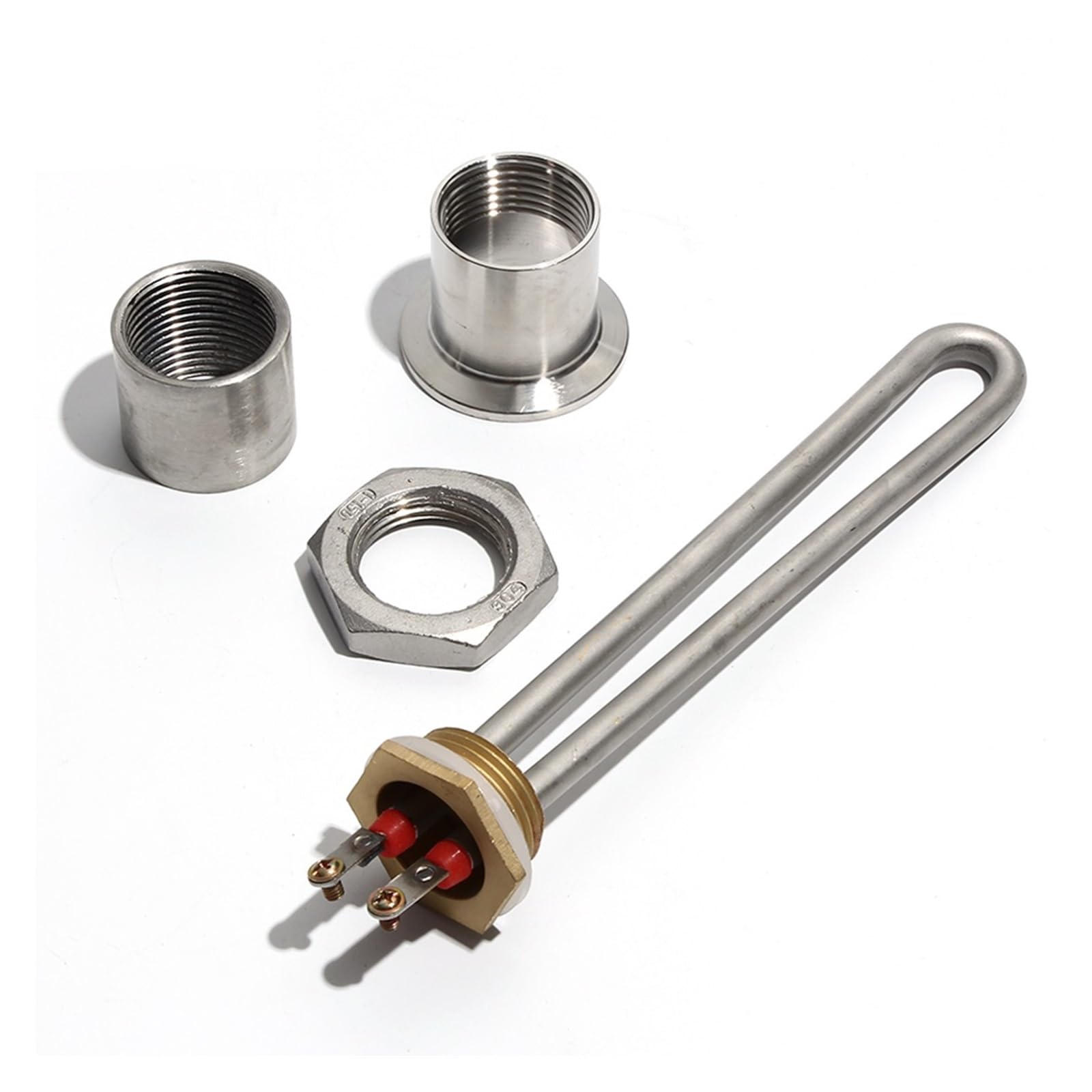 Élément Chauffant Électrique Haute Densité Résistance Inox 201SS DN25 32mm 1000W DELURA