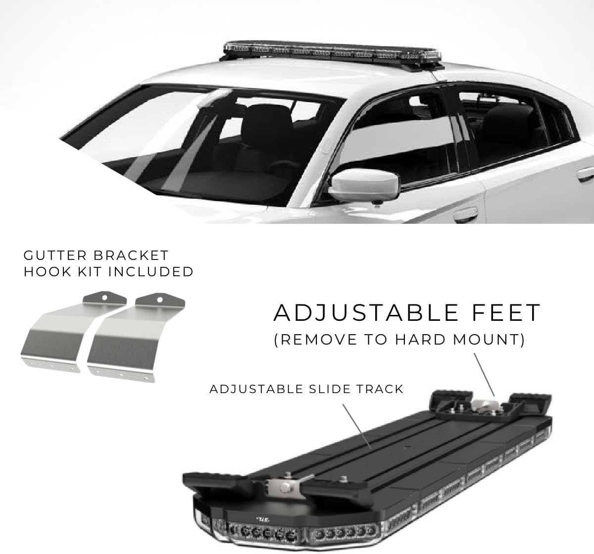 SpeedTech Lights Super Take Down K-Force Elite 47 LED Light Bar – 180 LEDs, 540W Roof Mount Emergency Warning for Police, Fire, EMS, Tow Trucks (Red/Blue Alternating)