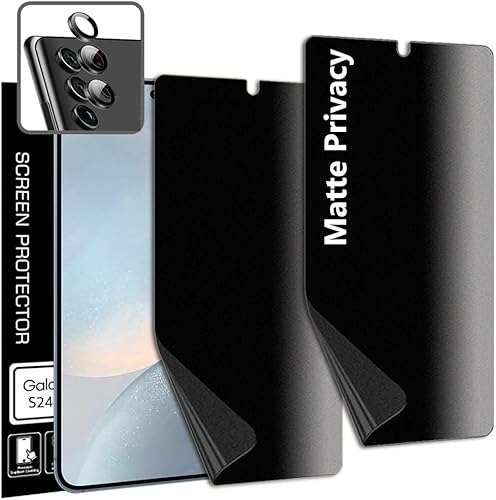 Miniatura 1 de 2+1 2 protectores de pantalla de película de poliuretano termoplástico mate + 1 protector de lente de vidrio tallado 3D compatible con Samsung